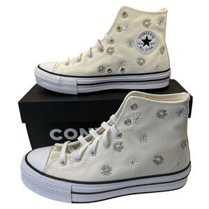 Converse Kids' Girl Chuck Taylor All Star Eva Lift High Top Embroidery Sneaker 6